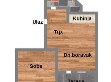 Dvosoban stan, Novi Sad, Petrovaradin, prodaja, 39m2, 69600e, id1109854